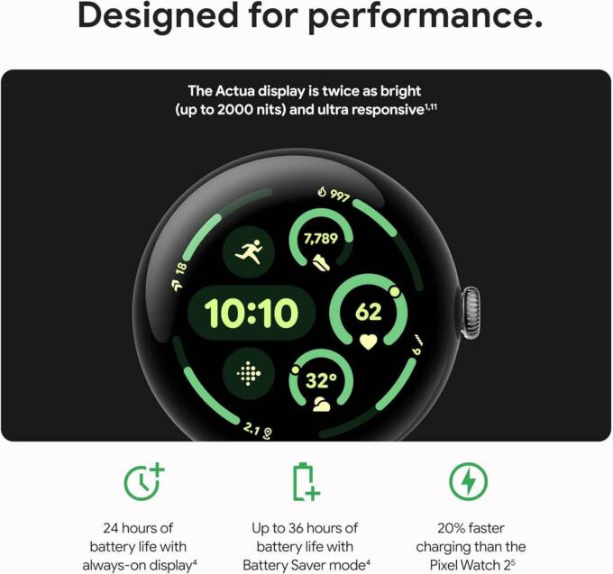 Pixcel Watch 3 battery